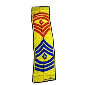 Vintage Rudi Gernreich Scarf Red Yellow Blue Women’s Silk Rolled Japan Geometric